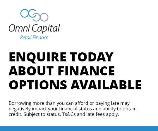 Enquire today about finance options available through Omni Capital Retail Finance